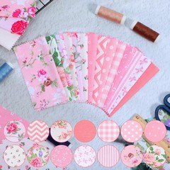 42 PCS Pink 5×5 Inch Charm Packs Precut Cotton Quilting Fabric Squares Floral