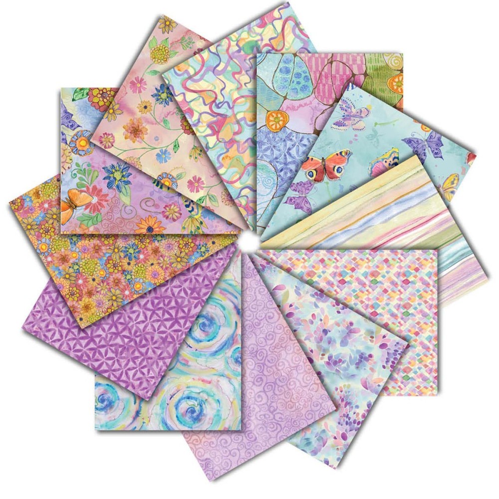 Timeless Treasures – Love Spell Pastels (12) Fat Quarters Cotton Fabric