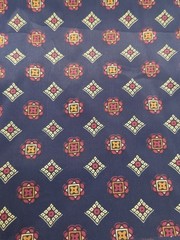 Lot of Blue Fabric, floral and solid color, 1.b 5oz