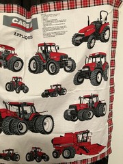 Spring Industries Case Tractor Applique’ Panel 35” X 42”