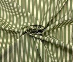 DONGHIA FLUTE STRIPE MOSS GREEN GOLD EXCLUSIVE FURNITURE FABRIC BY YARD 55″W