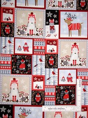 Christmas Owl Fox Raccoon Animals Cotton Fabric Studio E Snow Delightful YARD