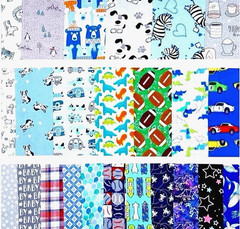 25 Cotton Fabric Squares – Sports Animal Theme | Quilting, Sewing, DIY Crafts