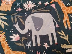 Fabric Animal Kingdom Cotton Calico 70×44″ Baby Animals
