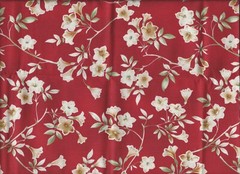 “Veranda Reds” Florals, Maywood Studio, Set of 5 Fat Quarters, Quilt Fabric