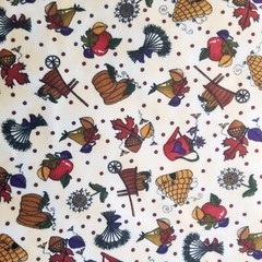 2 Yards Fall Apple Pumkin Bee Hive Flannel Fabric Possibilities for Avlyn