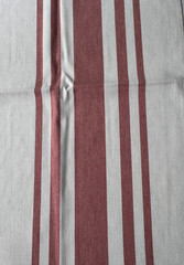 Ralph Lauren Flyinf point Stripe Sunbaked Red Designer Fabric Remnant 24 x 24″
