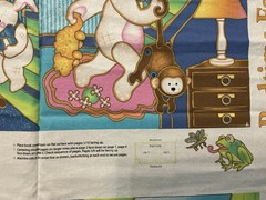 Avlyn Inc BEDTIME FOR BUNNY Fabric Panel Colorful Storybook 30in X 42in