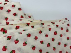 Strawberry Small Strawberries Summer Fruit Design Pattern Fabric Textile 3+ yard