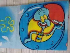 spongebob patrick bed sheet full flat fun fabric large print gently used