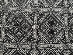 Fabric Flower Geometrical pattern Black & White Jo Ann 44”x 36”777