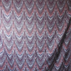 Vintage 1989 House N Home Flamestitch Drapery Fabric Mauve Blue 3 Yds 9″ x 56″