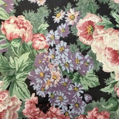 Vintage 1994 Cyrus Clark Rita Floral Fabric 45” x 85” Quilting