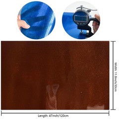 ONEART | Brown Transparent Glitter Vinyl Roll, 0.7 mm Solid Clear PVC Jelly V…