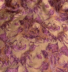 Purple Gold Copper Metallic Brocade Fabric 60” Width Sold By The Yard