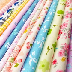 25 PCS Cotton Fabric Squares Quilting Floral Precut Sheets 12×12 Inch 30x30cm