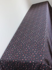 Vintage Charcoal Rose Ditsy Fabric 3 Yards Cotton Blend 49×108″ Cottage Floral