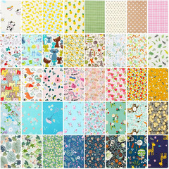 40 Pcs 10 X 10 Inches Cotton Fabric Bundle Squares Precut Fabric Squares Multi C