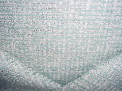 4-3/8Y Glant 9982 Alta Powder Blue White Chenille Basketweave Upholstery Fabric