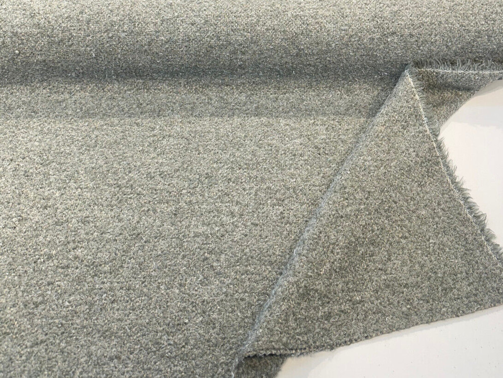 Libeco Belgian Linen Boucle Berber Celadon Green Upholstery Fabric By The Yard
