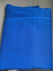Vintage Royal Cobalt Blue 4.25 Yards Linen Fabric Polyester Cotton Costume 52”