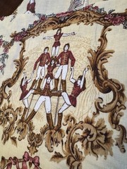 RARE Vtg Cotton FABRIC La Comedie Italienne Ledoux Hermes Scarf Style Art BTHY
