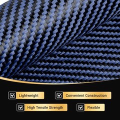 Blue Carbon Fiber Cloth Roll 2×2 Twill Weave 3K/220g Repair 4.9 FT x 12 Inch