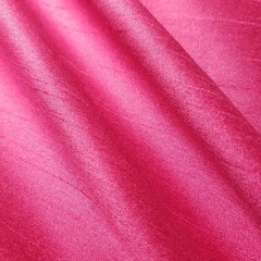 FUSCHIA ROSE PINK FAUX SILK POLY DUPIONI FABRIC 58″ BUBBLEGUM 90s PINK