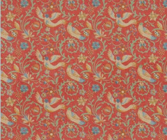 GP & J BAKER CURTAIN FABRIC DESIGN DESIGN Royal Court 6.5 METRES RED LINEN BLEND
