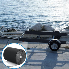 12In X 20Ft Black Boat Trailer Bunk Carpet with Adhesive, Marine Outdoor Polyest
