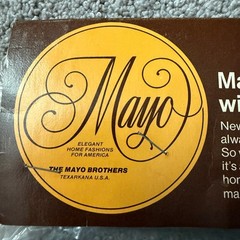 Vintage Mayo upholstery fabric – NOS – New – 1/4 yard – brown – orange – NEW