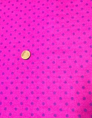 Avlyn Pink with Purple Polka Dots 1 yard 100% Cotton Fabric Free Ship SBB3