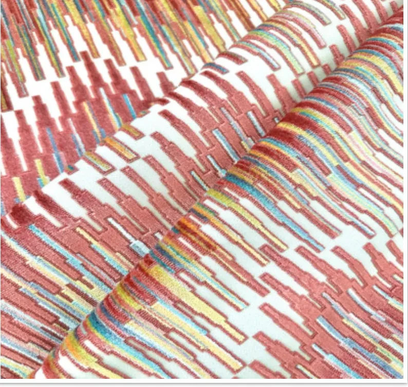 Pindler Hamilton fabric Dixie Hill ginger cut velvet