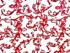 Fabric by the meter and tablecloths | Ramage pattern 3 variants grey red gold | 100% cotton