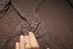 HARPER CHOCOLATE Floral Cotton Blend Lace Fabric, By the Metre