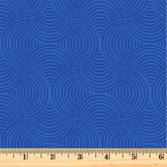 Porcelaina Dark Blue Ripples Cotton Quilt Fabric Sale 5508DB By the half yard