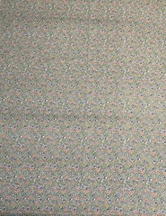 Vtg Green with Pink Purple Flowers Spring Cutter Fabric 45″x72″ Uncut Piece 2 yd