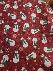 Joann Exclusive Snowmen Christmas Cotton Fabric 2.5 Yards Long