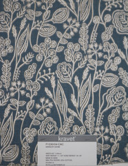 Kravet Clarke Clarke Fabric Remnant 26″x26″ Pattern “Marbury” Color Denim