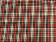 Tartan Plaid Fabric From Pinnacle Fabrics Red Green Blue White 100% Cotton BTY