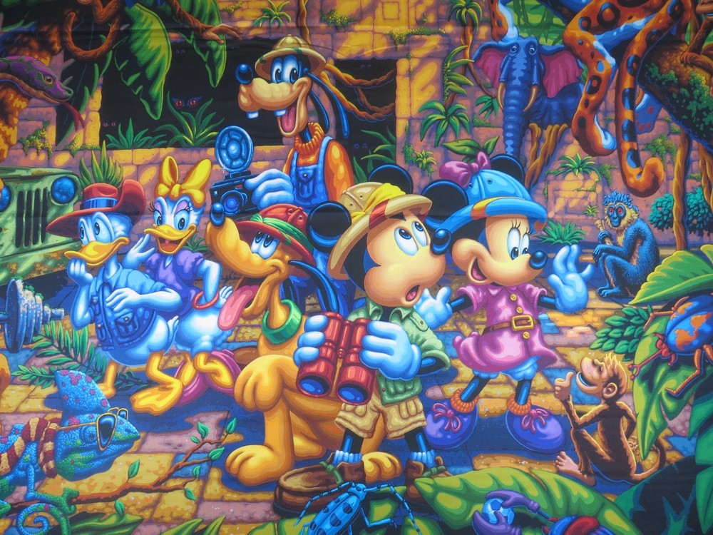 Disney’s “Mickey and Friends Exploring the Jungle” Fabric Panel, 35.5″ x 44″