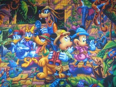 Disney’s “Mickey and Friends Exploring the Jungle” Fabric Panel, 35.5″ x 44″