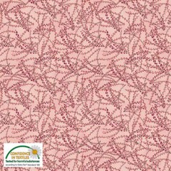 Stof Fillippa’s Line Lines & Oblong Dots Rose Cotton Fabric By The Yard