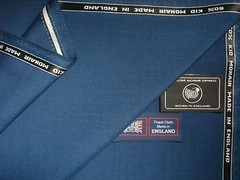 60% SUMMER KID MOHAIR & WOOL “UCLA Blue SUITING FABRIC MADE IN ENGLAND See Below