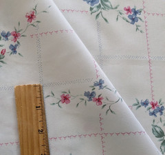 35″ x 65″ Wide Floral Cotton Blend Fabric VINTAGE