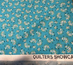 JoAnn’s Fabric Cotton 4 Yards by WOF 44″ Aqua Blue w Branches Quilters Showcase