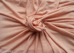 Salmon Linen Blend Jersey Knit Fabric By the Yard [Nightgown, Dress, Shirt] 6/15