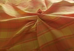 Golden Yellow Plaid Silk Shantung!! Gorgeous for all kinds of formal wear!