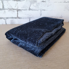Zepel FibreGuard Crushed Velvet Upholstery Blue Cobalt Opera Scrap 33″x56″