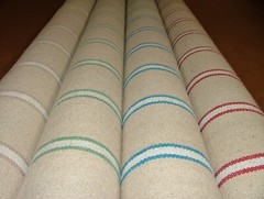 Grain Sack Cotton Fabric Saint Raphael French Stripe Curtain Upholstery Cushion